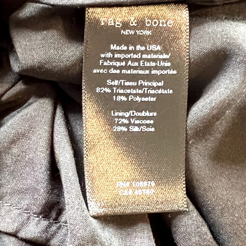 Rag & Bone Etta Side Tie Top Cap Sleeve Black Womens Small - Picture 9 of 11